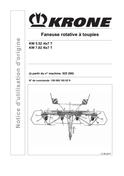 Krone KW 5.52 /4x7 T, KW 7.82 /6x7 T Mode d'emploi