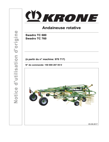 Krone Swadro TC 680, Swadro TC 760 Mode d'emploi | Fixfr