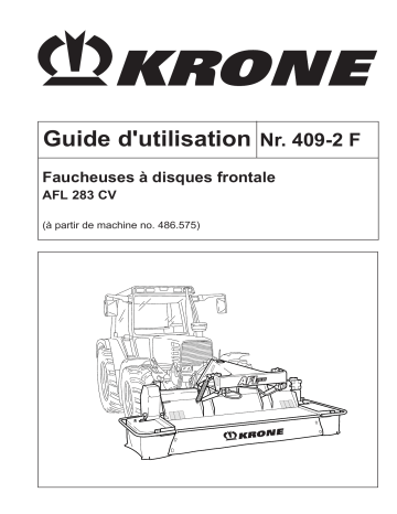 Krone AFL 283 CV Mode d'emploi | Fixfr