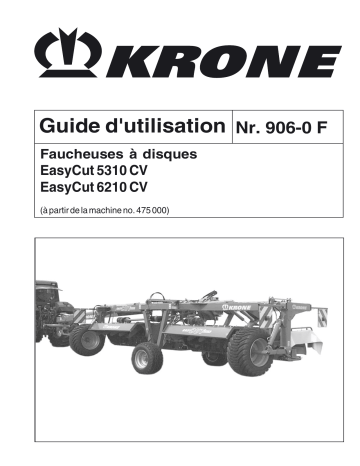 Krone EasyCut 5310_6210_CV Mode d'emploi | Fixfr