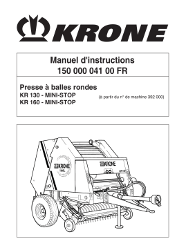 Krone KR 130, KR 160 Mode d'emploi