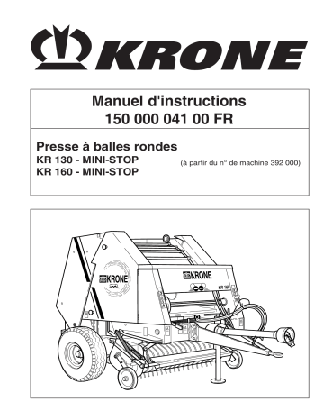Krone KR 130, KR 160 Mode d'emploi | Fixfr