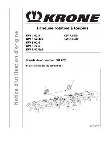 Krone KW 4.62 - 8.82 Mode d'emploi | Fixfr