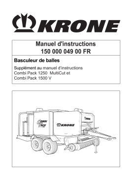 Krone Combi Pack Basculeur de balles 1250 MC_1500 V Mode d'emploi