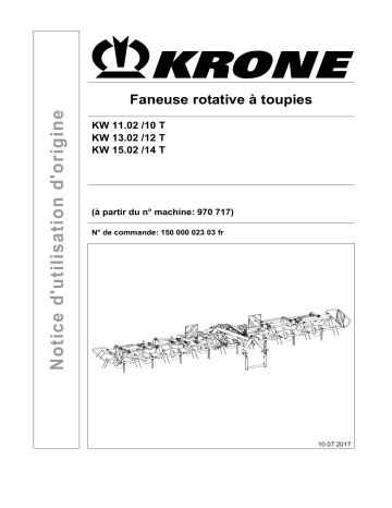 Krone KW 11.02/10 T; KW 13.02/12 T; KW 15.02/14 T Mode d'emploi | Fixfr