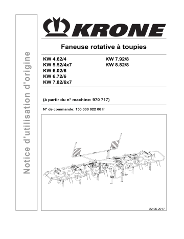 Krone KW 4.62/4 - KW 8.82/8 Mode d'emploi | Fixfr