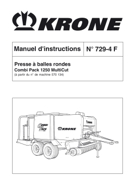 Krone Combi Pack 1250 Multi Cut Mode d'emploi