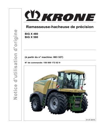 Krone BiG X 480, BiG X 580 Mode d'emploi | Fixfr