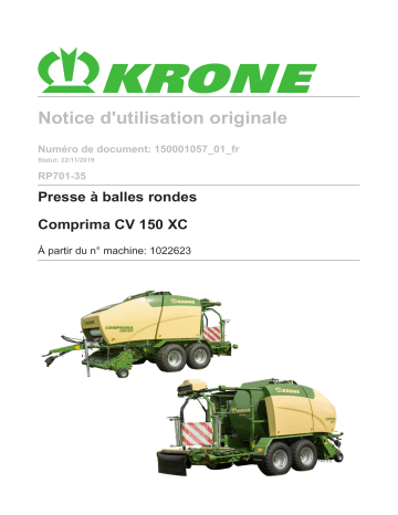 Krone BA Comprima CV 150 XC (RP701-35) Mode d'emploi | Fixfr