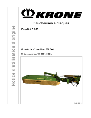 Krone EasyCut R 360 Mode d'emploi | Fixfr