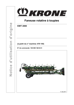 Krone KWT 2000 Mode d'emploi