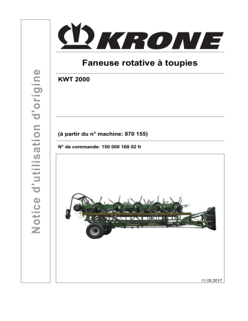 Krone KWT 2000 Mode d'emploi | Fixfr