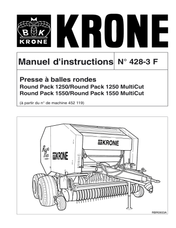 Krone Round Pack 1250_1550 Mode d'emploi | Fixfr