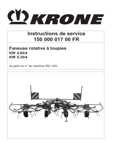 Krone KW 4.65/4, 5.35/4 Mode d'emploi | Fixfr