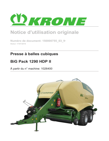 Krone BiG Pack 1290 HDP II Mode d'emploi | Fixfr