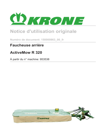 Krone ActiveMow R 320 Mode d'emploi | Fixfr