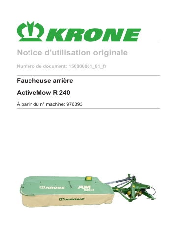 Krone ActiveMow R 240 Mode d'emploi | Fixfr