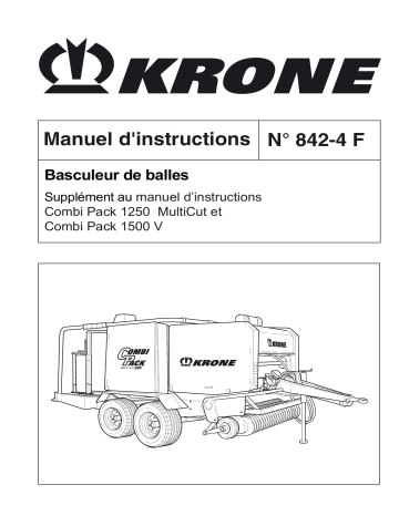 Krone Combi Pack Basculeur de balles 1250 MC, 1500 V Mode d'emploi | Fixfr