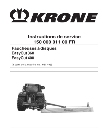 Krone EasyCut 360, 400 Mode d'emploi | Fixfr