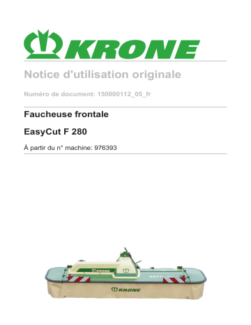 Krone EasyCut F 280 Mode d'emploi | Fixfr