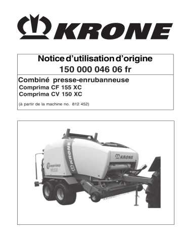Krone Comprima CF 155 (XC), Comprima CV 150 (XC) Mode d'emploi | Fixfr