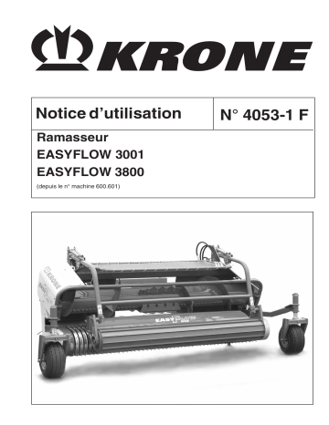 Krone EasyFlow 3001_3800 Mode d'emploi | Fixfr