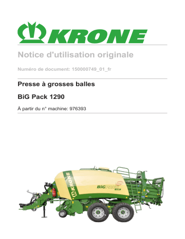 Krone BiG Pack 1290 Mode d'emploi | Fixfr
