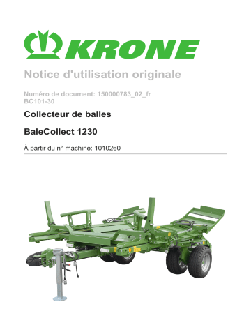 Krone BaleCollect 1230 Mode d'emploi | Fixfr