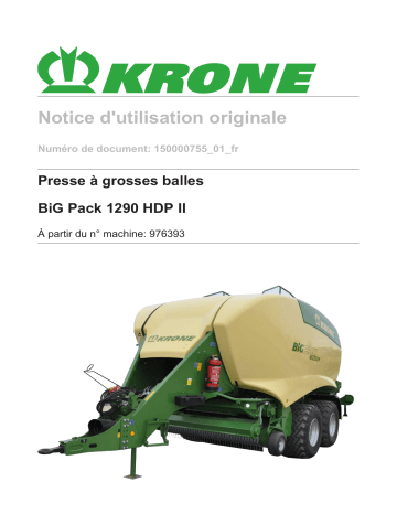 Krone BiG Pack 1290 HDP II Mode d'emploi | Fixfr