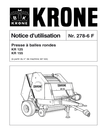 Krone KR_125_155 Mode d'emploi | Fixfr