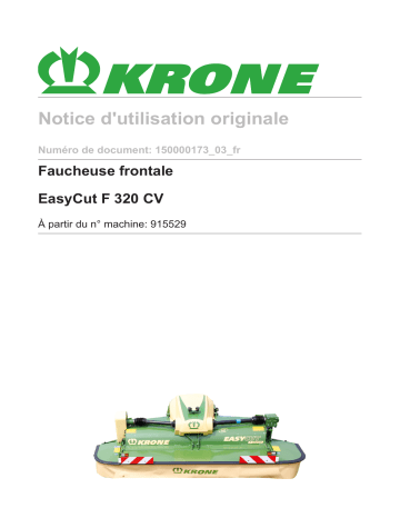 Krone EasyCut F 320 CV [gez./ges.] Mode d'emploi | Fixfr