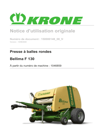 Krone BA Bellima F 130 (RP500-20) Mode d'emploi | Fixfr