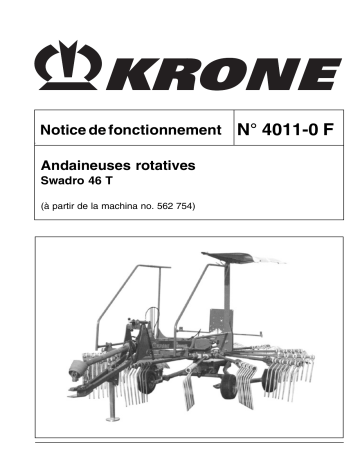 Krone Swadro 46 T Mode d'emploi | Fixfr
