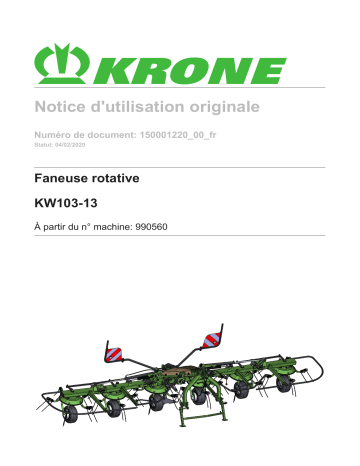 Krone BA KW 600 (KW103-13) Mode d'emploi | Fixfr