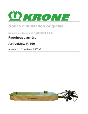 Krone ActiveMow R 360 Mode d'emploi | Fixfr