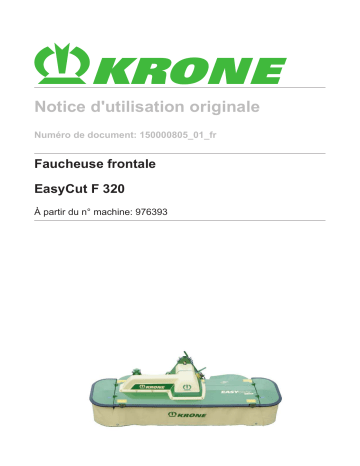 Krone EasyCut F 320 Mode d'emploi | Fixfr