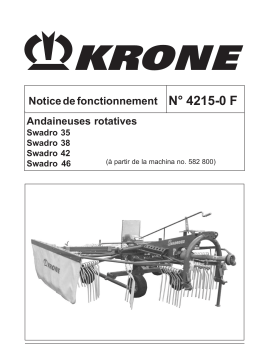 Krone Swadro 35_38_42_46 Mode d'emploi