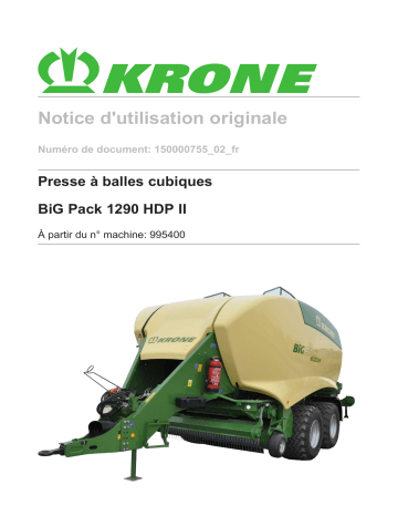 Krone BiG Pack 1290 HDP II Mode d'emploi | Fixfr