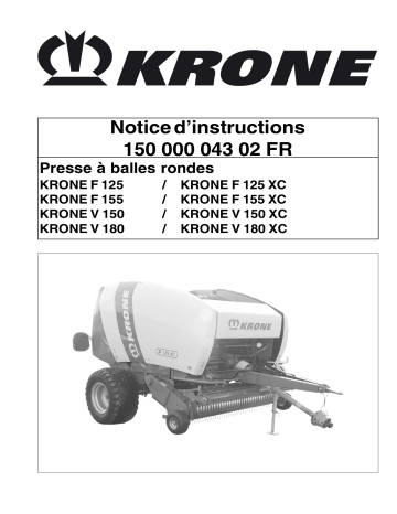 Krone F 125/155 (XC) , V 150/180 (XC) Mode d'emploi | Fixfr