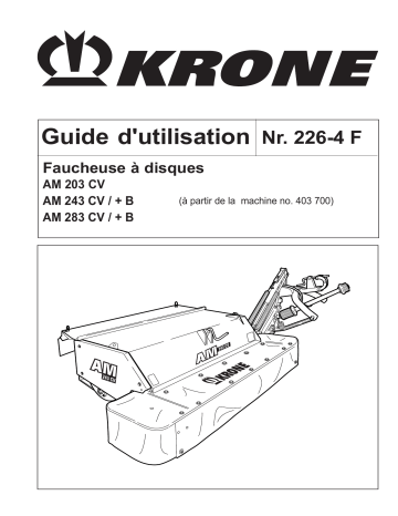 Krone AM 203_243_283_CV_283CV+B Mode d'emploi | Fixfr