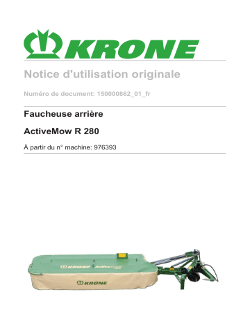 Krone ActiveMow R 280 Mode d'emploi | Fixfr