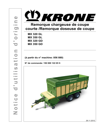 Krone MX 320, 350 (GL,GD) Mode d'emploi | Fixfr