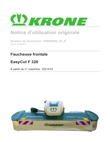 Krone EasyCut F 320 Mode d'emploi | Fixfr