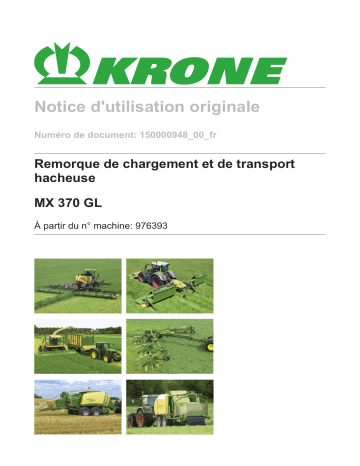 Krone MX 370 GL Mode d'emploi | Fixfr