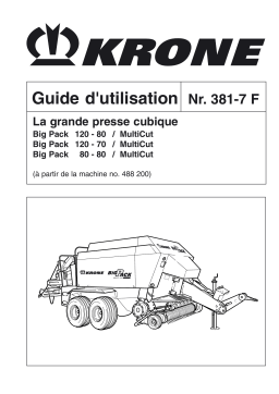 Krone BigPack 120-80, 120-70, 80-80 Multicut Mode d'emploi