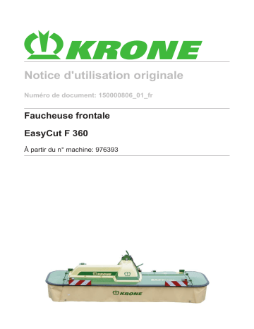 Krone EasyCut F 360 Mode d'emploi | Fixfr