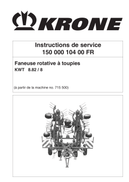 Krone KWT 8.82 / 8 Mode d'emploi