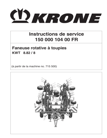 Krone KWT 8.82 / 8 Mode d'emploi | Fixfr