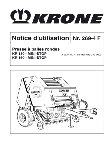 Krone KR 130 - 160 Mode d'emploi | Fixfr