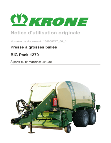 Krone BiG Pack 1270 Mode d'emploi | Fixfr